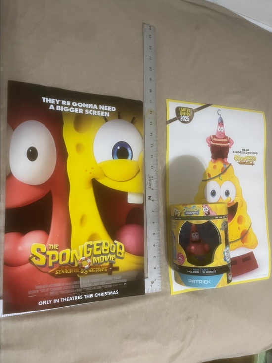 Spongebob Accessories - Spongebob Patrick holder doll & Posters NEW